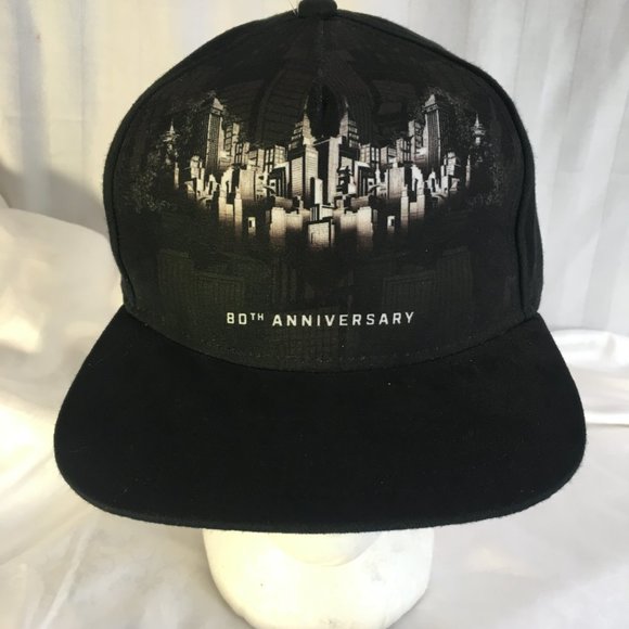 Batman 80th Anniversary Ball Baseball Hat Cap Black Youth DC Comics Gotham City - Picture 2 of 14